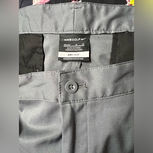 NIKE GOLF Men’s black flat front performance pants size 36/32. - Picture 8 of 13